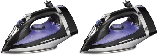 Miniatura 9 de Hamilton Beach Plancha de vapor para ropa y prendas de vestir con suela de acero inoxidable de prensa suave, 1200 vatios, cable retráctil de 8 pies