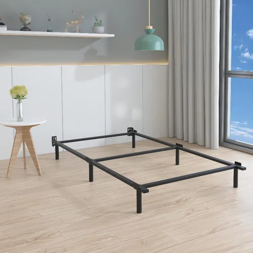 Miniatura 2 de EMODA Base de marco de cama individual XL de 7 pulgadas para somier y colchón, soporte de 7 patas, plataforma de metal resistente sin herramientas