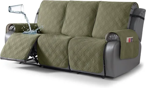 Miniatura 18 de TAOCOCO Fundas para Sillón de Dos Plazas Reclinable 100% Impermeables, Fundas Divididas para Loveseat Reclinable, Funda Antideslizante para Sofá