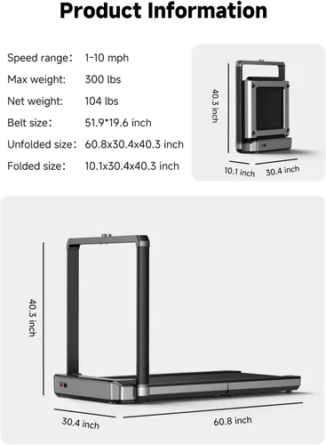 Miniatura 6 de WALKINGPAD X Series Folding Treadmills for Home, Smart Vertical Fold, LED Display, No Assembly Negro