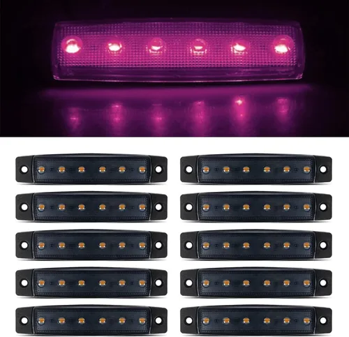 Miniatura 8 de FXC 10x 6 luces LED indicadoras laterales de gálibo para camión, autobús, remolque, luz interior impermeable para barco, luz de popa de cubierta