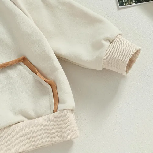 Miniatura 6 de Ropa de bebé niño 6 12 18 24M Conjunto de pantalones de manga larga sudadera de contraste Otoño Invierno Trajes para bebés