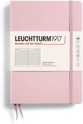 Miniatura 60 de LEUCHTTURM1917 - Cuaderno de tapa dura mediano A5 con 251 páginas numeradas para escritura y diario (verde menta, con puntos)