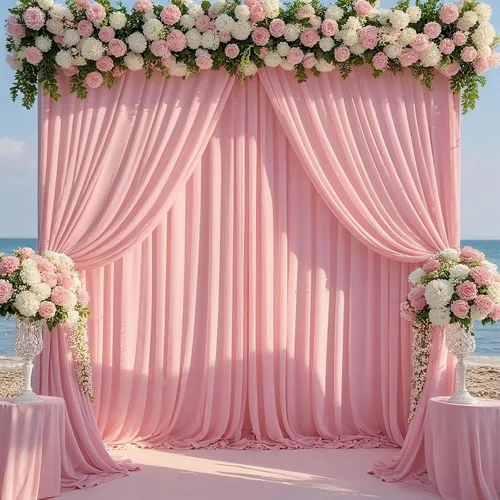 Miniatura 19 de Cortinas tipo telón de 10 x 10 pies sin arrugas de color azul bebé para fiestas, cortinas tipo telón de tela gruesa para foto de boda, cumpleaños