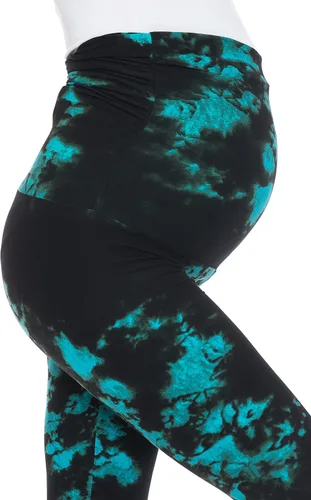 Miniatura 7 de Leggings Depot Women's Tie Dye Printed Maternity Tights Pregnancy Over The Belly Yoga Leggings