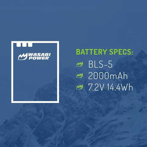 Miniatura 2 de Wasabi Power Batería para Olympus BLS-5, BLS-50, PS-BLS5 y E-420, E-450, E-600, E-620, Pen E-P1, E-P2, E-P3, E-PL1, E-PL3, E-PM1, OM-D E-M10 Mark
