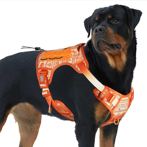 Miniatura 11 de Auroth - Arnés táctico para perros pequeños y medianos, sin tirones, arnés ajustable para mascotas, reflectante, K9, entrenamiento, trabajo, de Gris