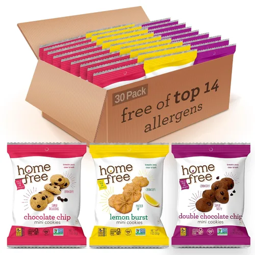 Miniatura 18 de Homefree Mini Caja de Galletas con Doble Chispas de Chocolate, Sin Gluten, Sin Nueces, Vegano, Seguro para la Escuela y Refrigerio Amigable