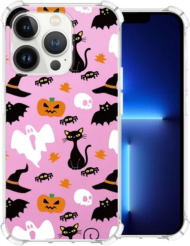 Miniatura 29 de Funda transparente de Halloween para Google 6a, con patrón de fantasma, funda protectora de TPU suave, delgada, a prueba de golpes, para niños