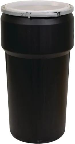 Miniatura 10 de Eagle Tambor de plástico de 55 galones con tapa, cerradura de palanca de metal, 39.1"x23.8" pulgadas, tambor de cabeza abierta para paquete de Negro