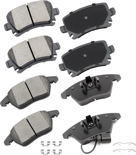 Miniatura 28 de Cciyu D627 Kit de 4 piezas de pastillas de freno cerámicas traseras 1994-2004 para Ford Mustang