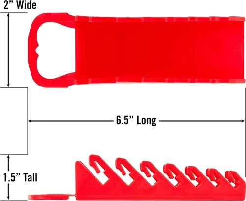 Miniatura 4 de Ernst Manufacturing - 5072-Red Gripper - Organizador de llaves rechonchas, 7 herramientas, rojo