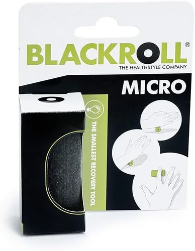 Miniatura 2 de BLACKROLL - Rodillo de microespuma, pequeña herramienta de masaje de tejido profundo para pies, manos y brazos, uso para viajes, ejercicio y Negro