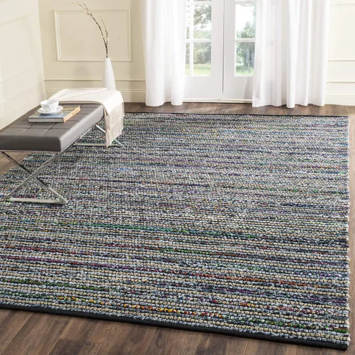 Miniatura 10 de SAFAVIEH Cape Cod Collection - Alfombra de pasillo, 2 pies 3 pulgadas x 6 pies, multicolor y natural, tejido plano hecho a mano de algodón trenzado