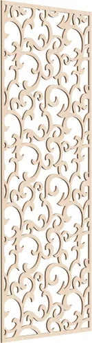 Miniatura 85 de Wheatland Paneles de pared decorativos de madera con calado, 9 3/8 pulgadas de ancho x 24 3/8 pulgadas de alto x 1/4 de alto, nogal