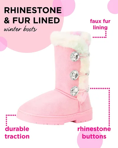 Miniatura 2 de bebe Girl's Fur Lined Winter Boot with Rhinestone Details (ToddlerLittle GirlBig Girl)
