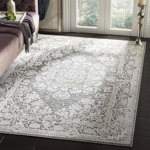 Miniatura 21 de SAFAVIEH Alfombra de área de 9x12 pies - Colección Reflection - Grande - Beige y crema, no desprende pelusa y es fácil de limpiar, ideal para sala