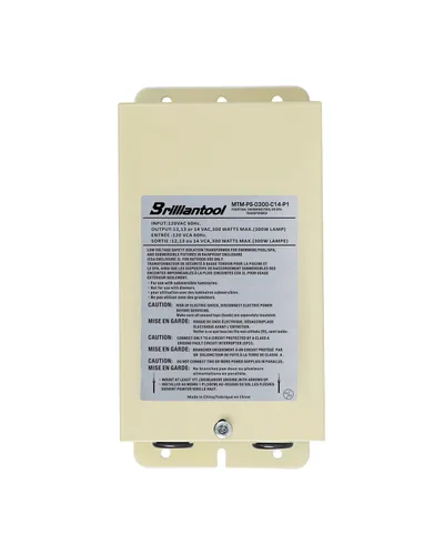Miniatura 8 de Transformador de luz de piscina de 100 W - Convierte 120 V CA a 12 V/13 V/14 V CA - Transformador de bajo voltaje multigrifo - Certificado UL