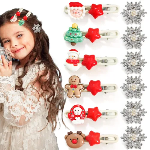 Miniatura 12 de GQLV Pinzas pequeñas para el cabello, 12 pinzas pequeñas de 1.18 pulgadas para mujeres y niñas, cabello grueso/fino, decoraciones de cabello