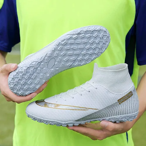 Miniatura 4 de MEILIN Zapatos de fútbol para niños grandes y niñas, ligeros, duraderos, antideslizantes, para uso al aire libre