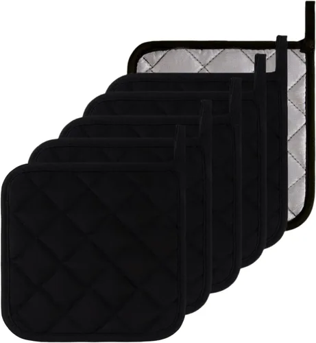 Juego de soportes para ollas de cocina, resistentes al calor, juego de agarraderas de algodón puro, salvamanteles, posavasos grandes, almohadillas