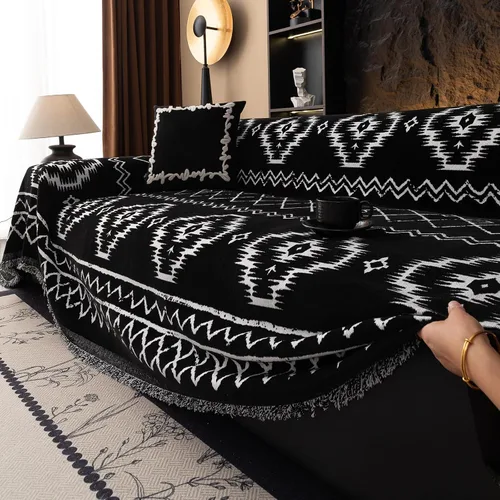 Miniatura 82 de VClife Fundas de sofá bohemio de felpilla para sofá seccional, fundas de sofá suaves y antideslizantes para sofá de 2 cojines, protector de muebles