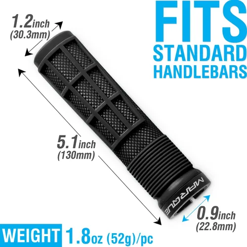 Miniatura 4 de MARQUE Race Mountain Bike Handlebar Grips – Collar de anillo de bloqueo único MTB y BMX para manillar de bicicleta con agarre antideslizante