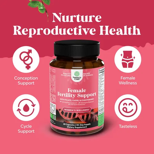 Miniatura 6 de Suplemento de fertilidad femenina con multivitaminas prenatales – Apoyo de fertilidad con colina prenatal, inositol, folato y mezcla de fertilidad
