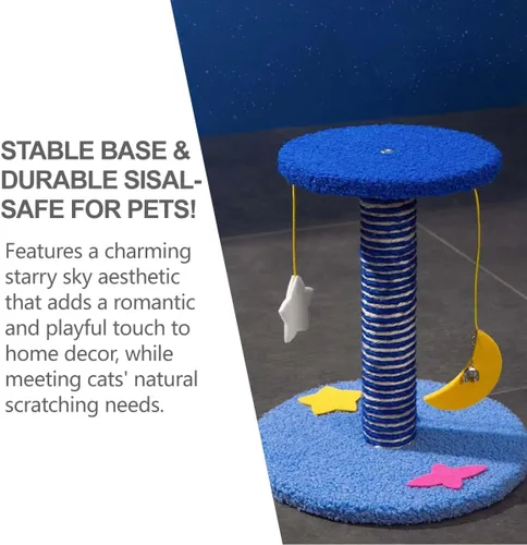 Miniatura 3 de Torre de árbol para gatos de cielo estrellado Mueble para gatos de varias capas con cápsula espacial Cama para gatos y casa para gatos