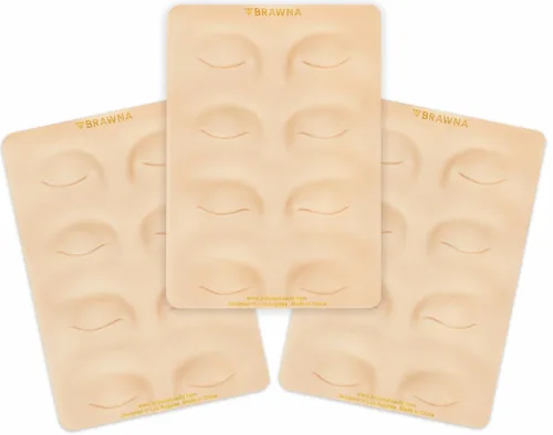 Miniatura 12 de BRAWNA - 3D PMU Practice Skin para tatuaje de cejas, rubor labial y delineador de ojos - Suministros PMU - Kit de microblading - 2 piezas