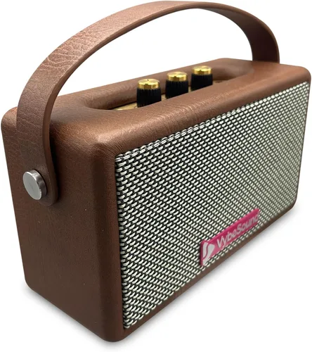 Miniatura 6 de RetroVybe - Mini altavoz Bluetooth portátil, sonido cristalino con graves profundos, batería de 8 horas de duración, micrófono integrado