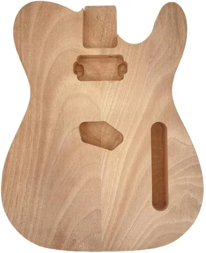 Miniatura 8 de Cuerpo de guitarra eléctrica en blanco de madera maciza Cuerpo de guitarra eléctrica Proyecto sin terminar Reemplazo del cuerpo de guitarra
