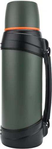 Miniatura 11 de Termos de café grandes de 64 onzas / medio galón para viajes, jarra de agua aislada al vacío clásica con taza de plástico, botella de bebida aislada