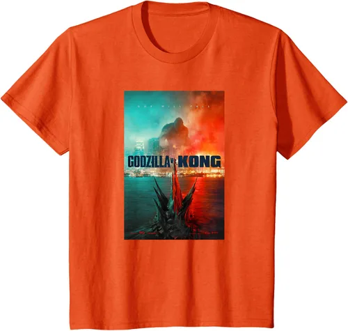 Miniatura 22 de Godzilla vs Kong - Camiseta oficial con póster, Negro