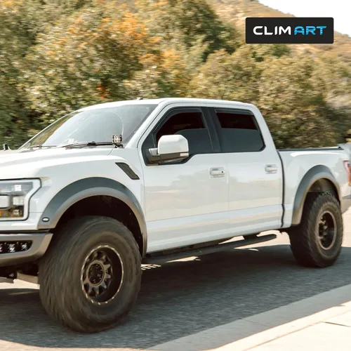 Miniatura 5 de CLIM ART Protectores de lluvia increíblemente duraderos en canal para Ford F150 2015-2020 SuperCrew, deflectores de ventana originales, deflector