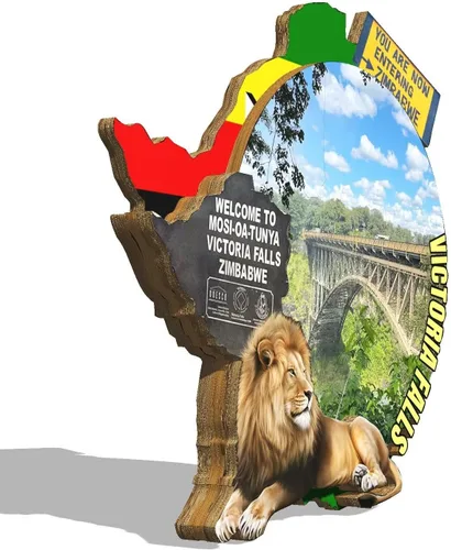 Miniatura 2 de Victoria Falls Zimbabwe - Imán para nevera de madera 3D, monumentos de viaje, coleccionables, recuerdos, decoración hecha a mano, 2