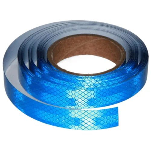 Cinta reflectante industrial que no se decolora, azul de 1 pulgada de ancho, tiras reflectoras adhesivas de seguridad de alta visibilidad