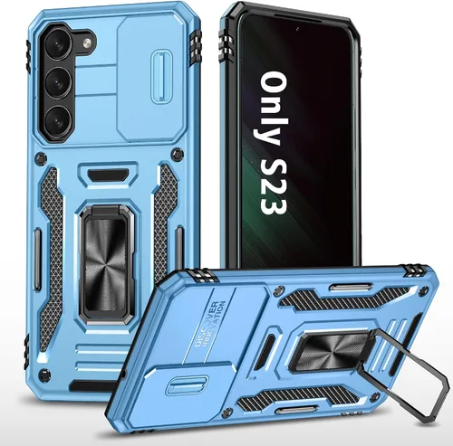 Miniatura 13 de ANGELAS - Funda a prueba de golpes para Samsung Galaxy S23 Plus, parachoques de silicona TPU con protección anticaídas, cubierta deslizante