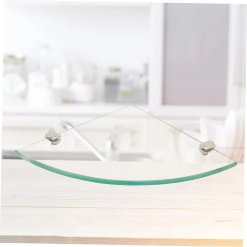 Miniatura 5 de Estante esquinero de cristal montado en la pared, soporte de almacenamiento de baño, organizador de ahorro de espacio para ducha y tocador