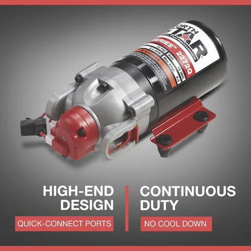 Miniatura 2 de NorthStar NSQ Series 12V Bomba de diafragma rociadora bajo demanda con puertos de conexión rápida - 2.2 GPM