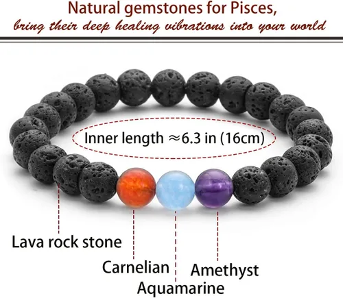 Miniatura 4 de Pulsera de cuentas de cristal espiritual del zodiaco para mujer, joyería de horóscopo, regalo de cumpleaños