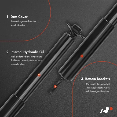 Miniatura 3 de A-Premium Amortiguadores delanteros compatibles con Jeep Cherokee 1984-2001, Comanche 1986-1992, Grand Cherokee 1993-1998, Grand Wagoneer 1993