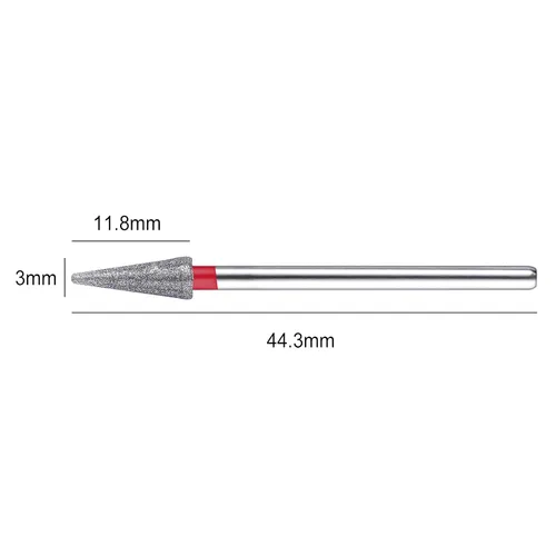 Miniatura 4 de Broca de diamante cónico de 3/32 pulgadas para cutícula, lima de arte de uñas para máquina de taladro eléctrico, herramienta de manicura y pedicura
