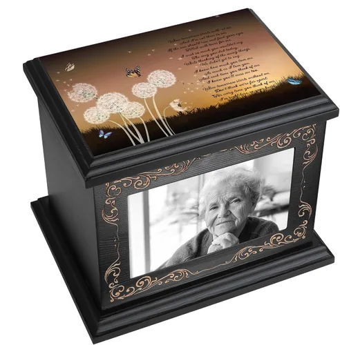 Miniatura 16 de Urnas de cremación para cenizas humanas de adultos hombres o mujeres, urnas funerarias conmemorativas para cenizas con marco de fotos, caja de urnas