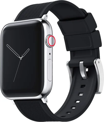 Miniatura 11 de Barton Watch Bands - Extensibles de silicona Elite para reloj - Accesorios y adaptadores negros con deposición física de vapor, de liberación