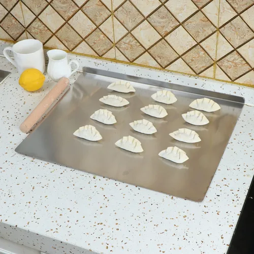 Miniatura 3 de Tabla de cortar extra grande de acero inoxidable, tabla de hornear, tabla de cortar pesada para cocina, tabla de pastelería para carne, verduras