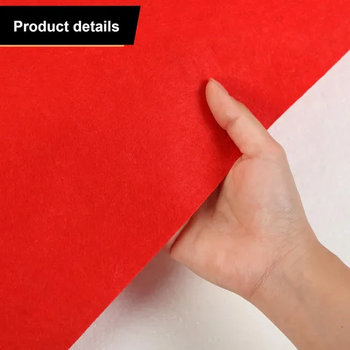 Miniatura 5 de Preboun Alfombra roja de 2.6 x 30 pies para fiesta, alfombra de pasillo de 120 GSM con cinta de fieltro para Halloween, Navidad, Acción de Gracias