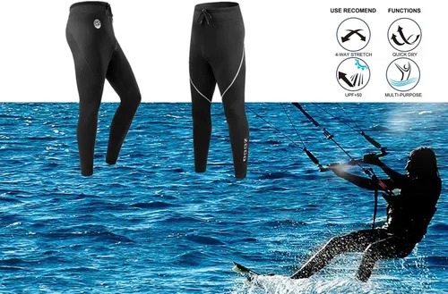 Miniatura 6 de Pantalones de neopreno para hombre y mujer, 1.5mm/3mm, pantalones largos de neopreno para mantener el calor, pantalones de buceo para surf, kayak
