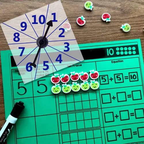 Miniatura 7 de 20pcs Spinners transparentes juego de matemáticas Spinner con flecha giratoria para juegos de fiesta y enseñanza usando