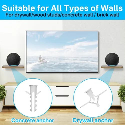 Miniatura 4 de Aiweiwa Soporte de pared para altavoz Echo Dot Max, Echo Studio, Echo Spot, Echo Show 5, soporte de pared Echo Pop, soporte de altavoz ajustable